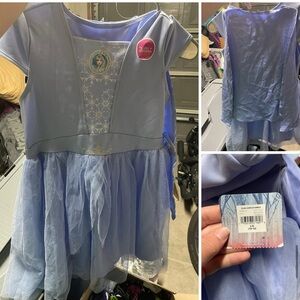 Kids Blue Princess Elsa dress with cape